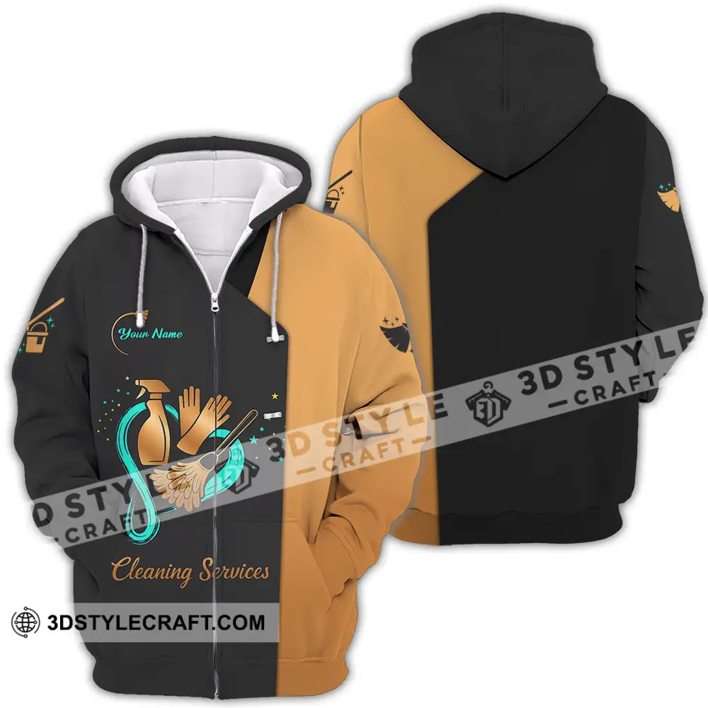 Unisex Shirt - Custom Cleaning Service Shirt Zipper Hoodie / S T-shirt