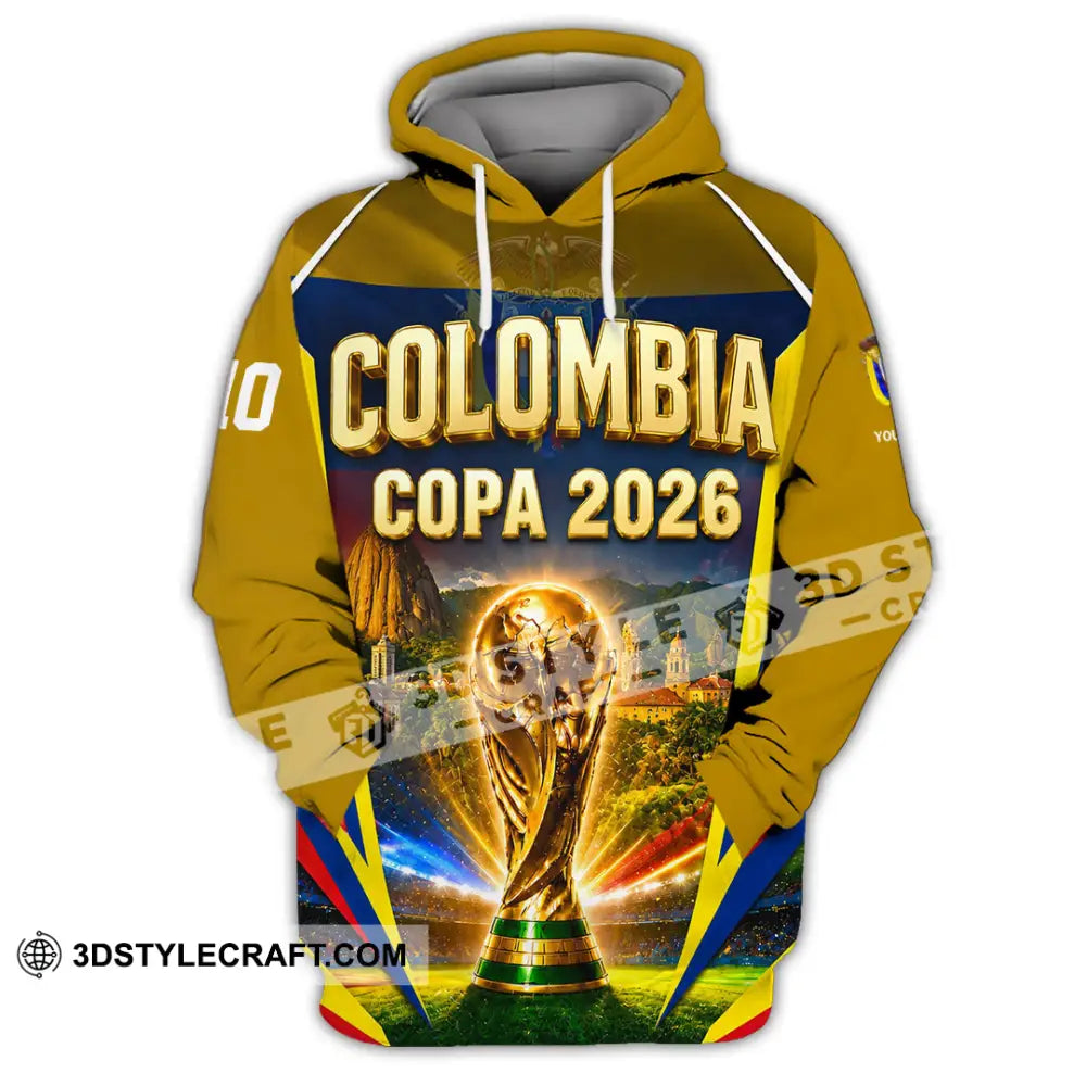 Unisex Shirt - Custom Colombia Copa 2026 Shirt - Hoodie / S - T-shirt