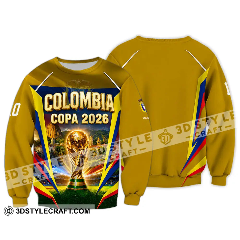 Unisex Shirt - Custom Colombia Copa 2026 Shirt - Long Sleeve / S - T-shirt