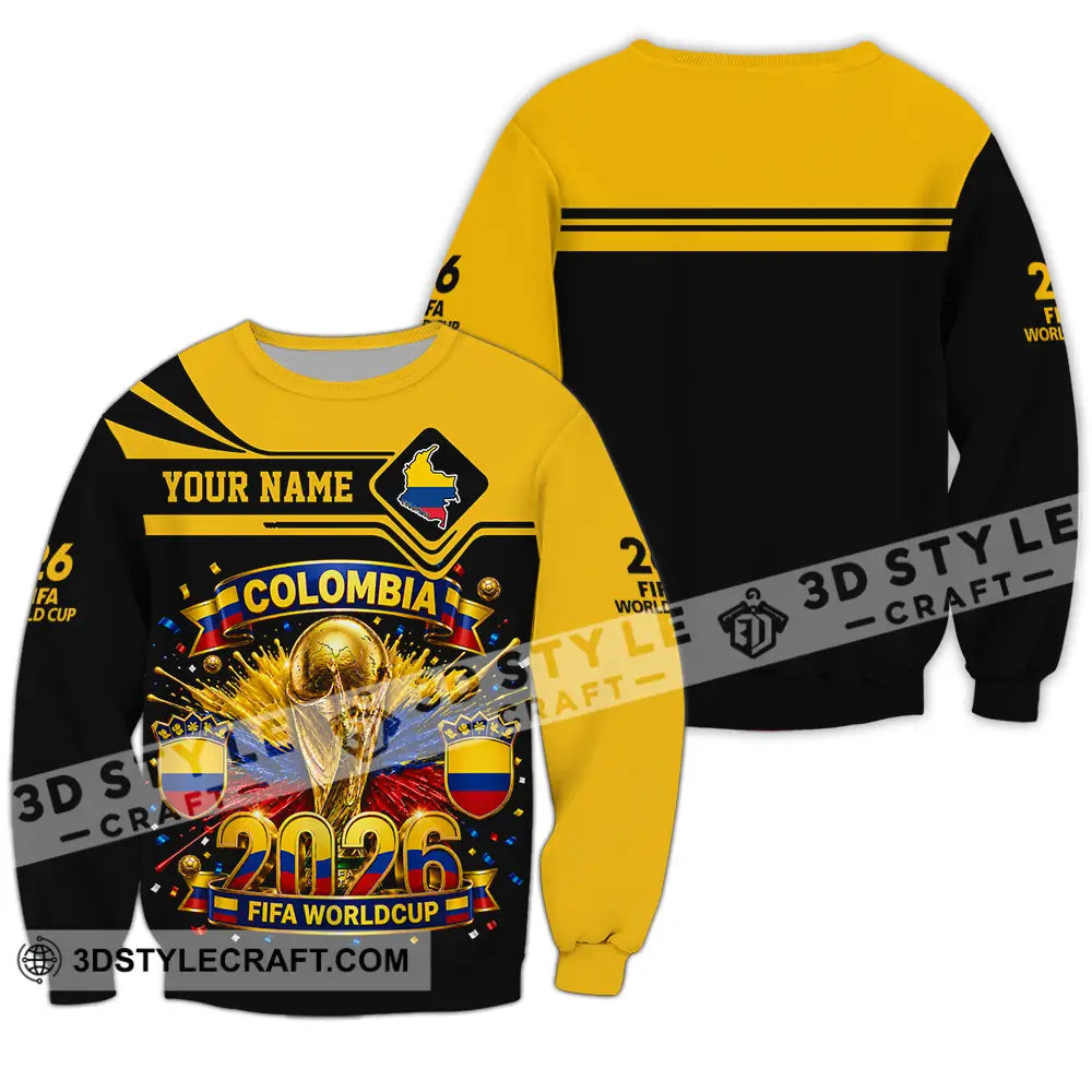 Unisex Shirt - Custom Colombia World Cup 2026 Shirt - Long Sleeve / S - T-shirt