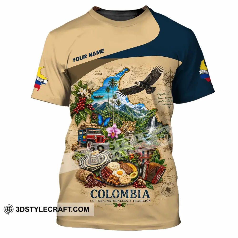 Unisex Shirt - Custom Colombia Shirt - T-Shirt / S - T-shirt