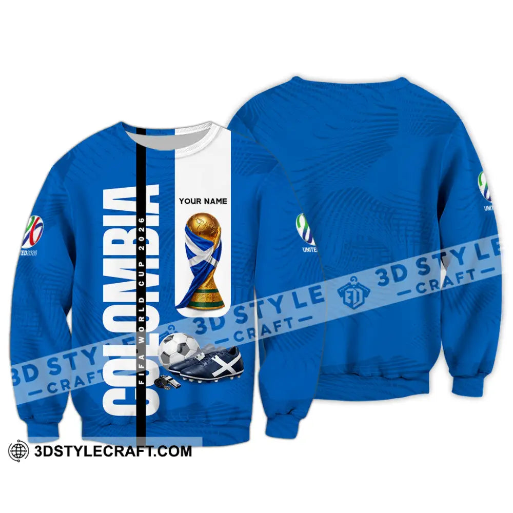 Unisex Shirt - Custom Colombia World Cup 2026 3D Shirt Long Sleeve / S T-shirt