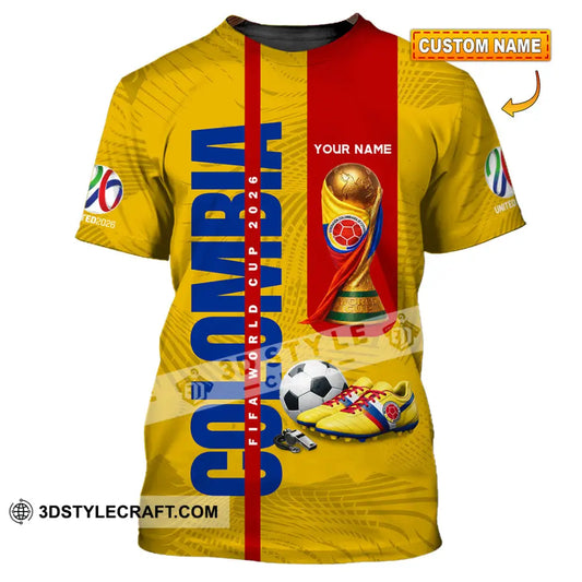 Unisex Shirt - Custom Colombia World Cup 2026 3D Shirt T-shirt