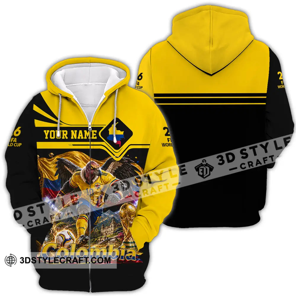 Unisex Shirt - Custom Colombia World Cup 2026 Shirt - Zipper Hoodie / S - T-shirt