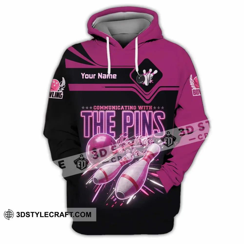 Unisex Shirt - Custom Communicating With The Pins Bowling Shirt - Hoodie / S - T-shirt