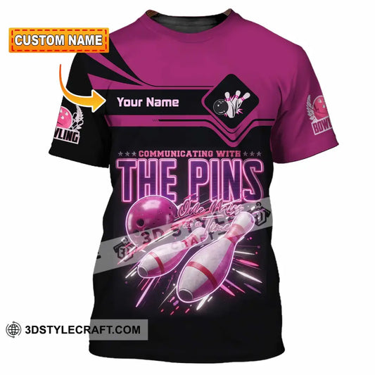 Unisex Shirt - Custom Communicating With The Pins Bowling Shirt - T-shirt