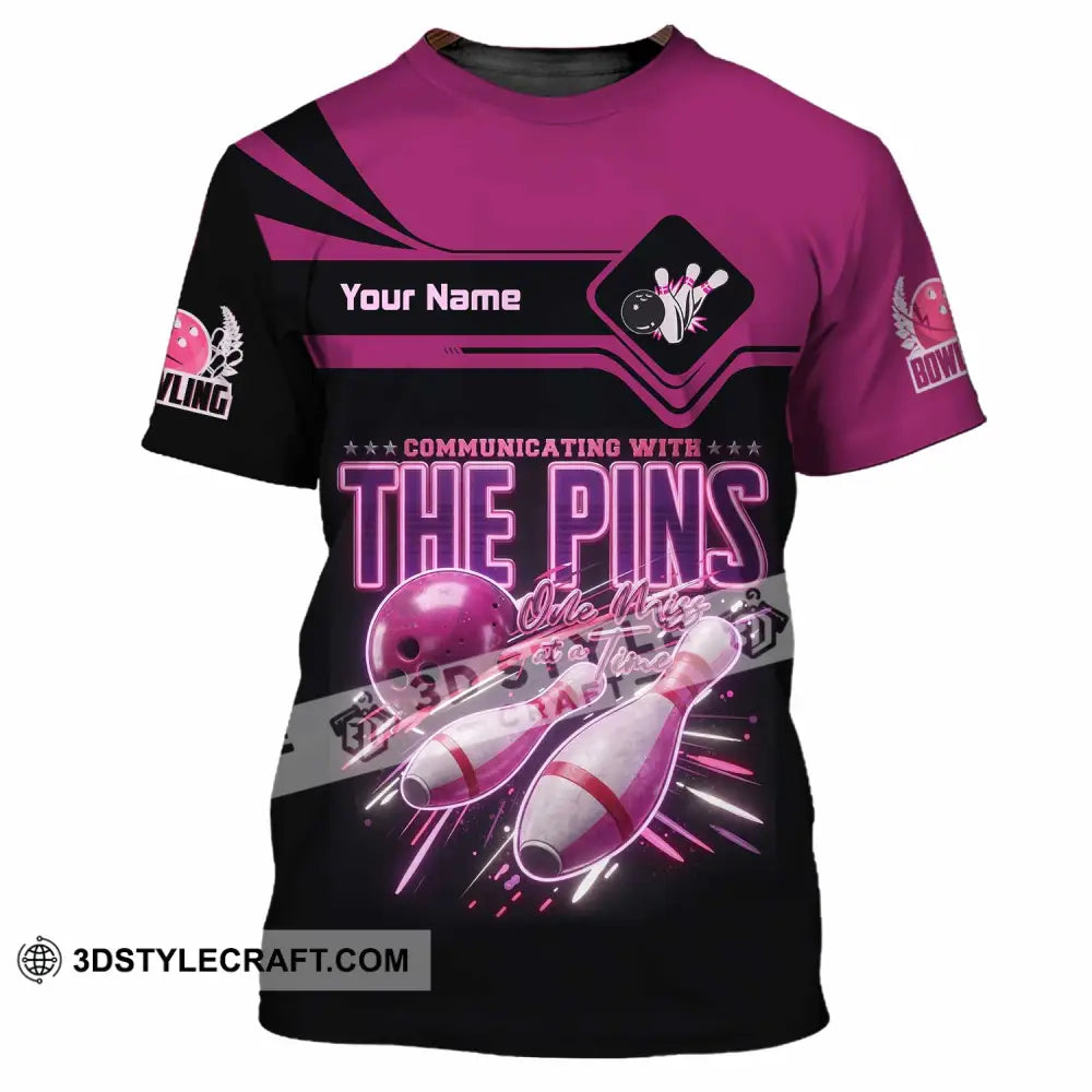 Unisex Shirt - Custom Communicating With The Pins Bowling Shirt - T-Shirt / S - T-shirt