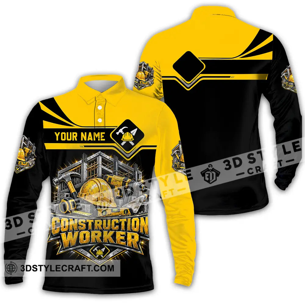 Unisex Shirt - Custom Construction Worker Shirt - Long Sleeve Polo / S - T-shirt
