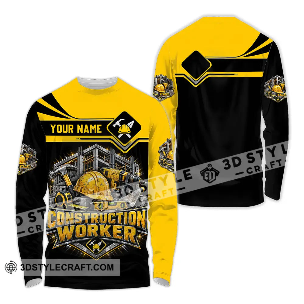 Unisex Shirt - Custom Construction Worker Shirt - Long Sleeve Shirt / S - T-shirt