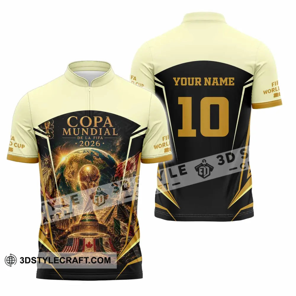 Unisex Shirt - Custom Copa Mundial World Cup 2026 Shirt - Zipper Polo Shirt / S - T-shirt