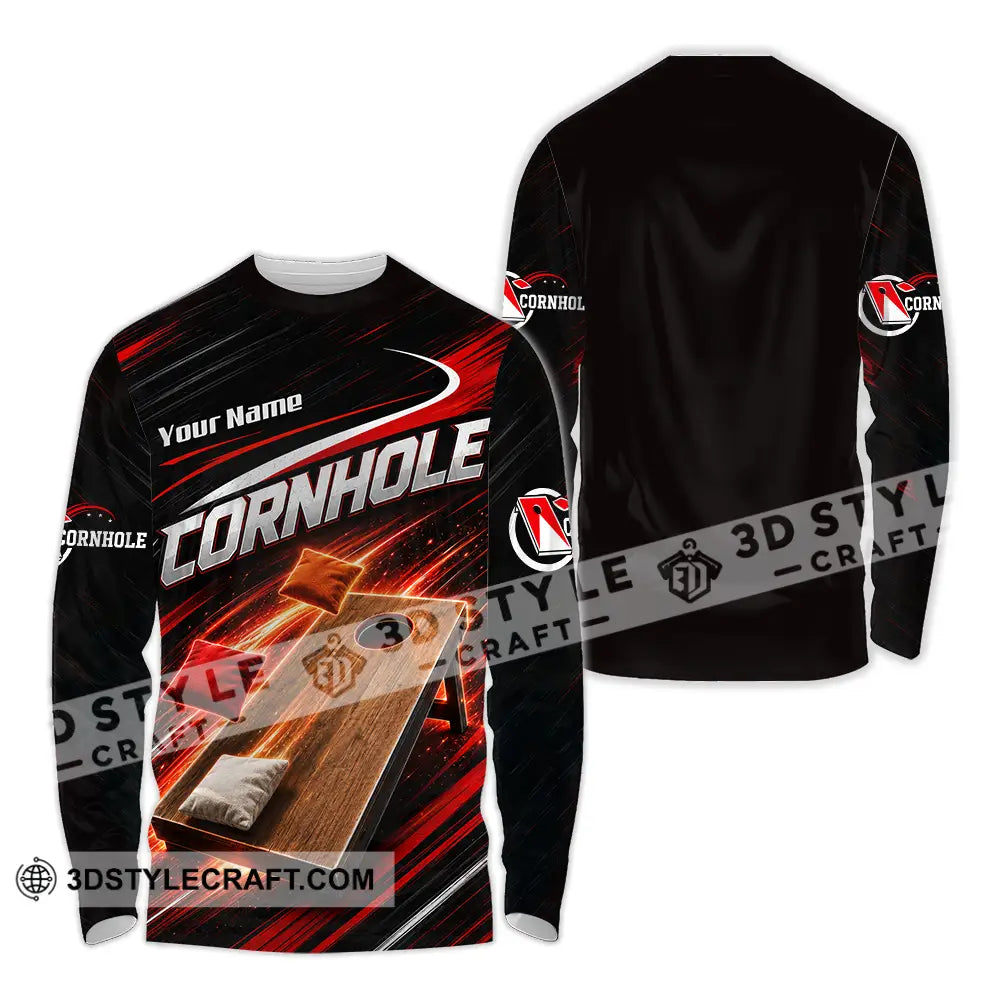Unisex Shirt - Custom Cornhole Shirt - Long Sleeve Shirt / S - T-shirt