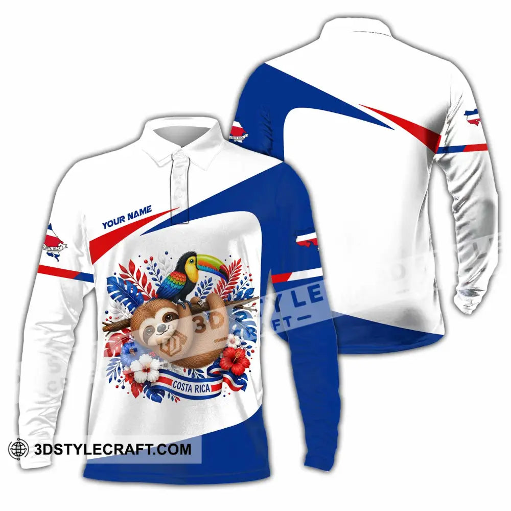 Unisex Shirt - Custom Costa Rica Shirt - Long Sleeve Polo / S - T-shirt