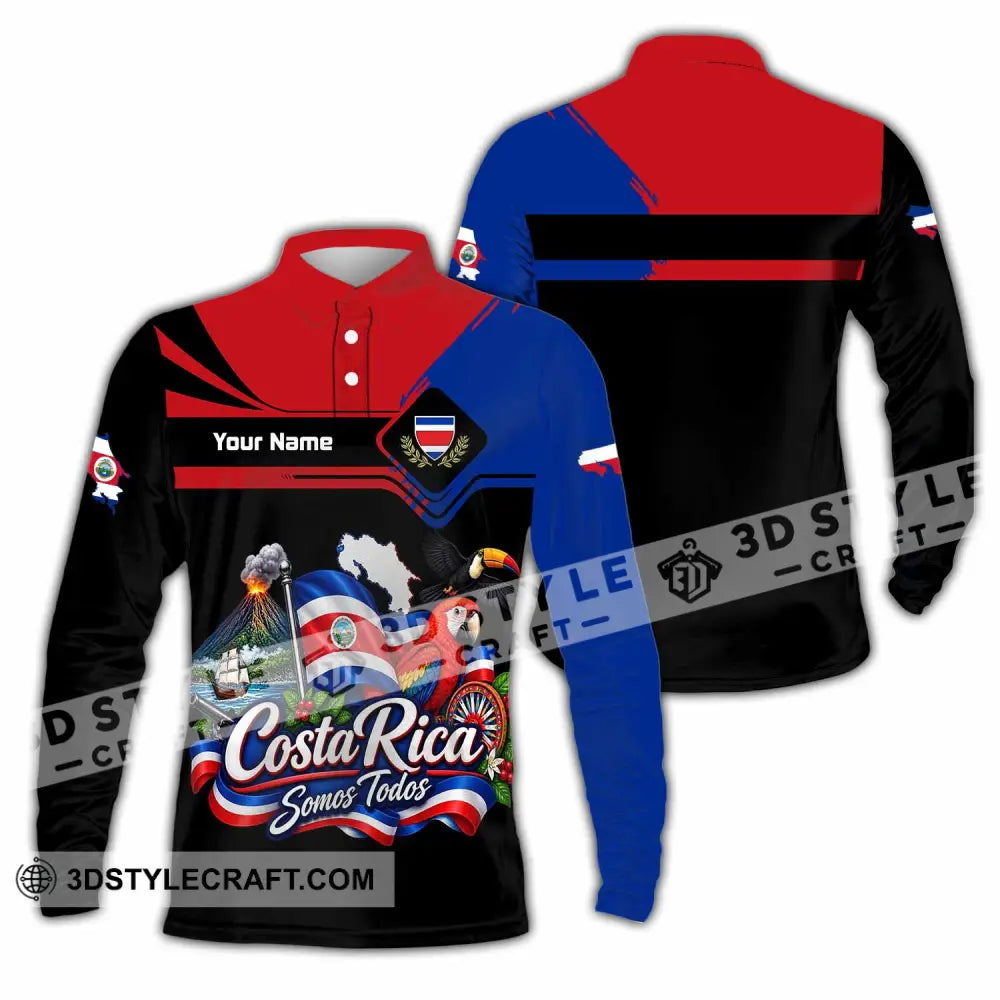 Unisex Shirt - Custom Costa Rica Shirt - Long Sleeve Polo / S - T-shirt