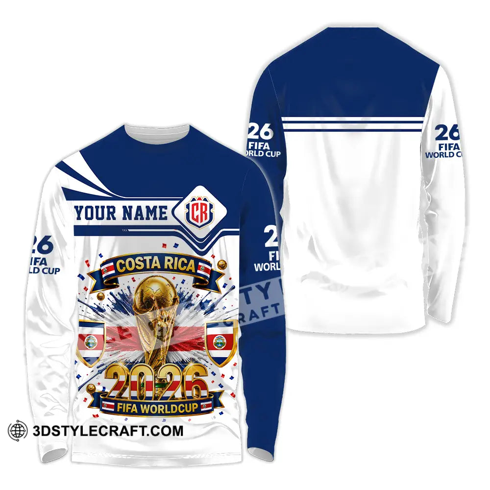 Unisex Shirt - Custom Costa Rica World Cup 2026 Shirt - Long Sleeve Shirt / S - T-shirt