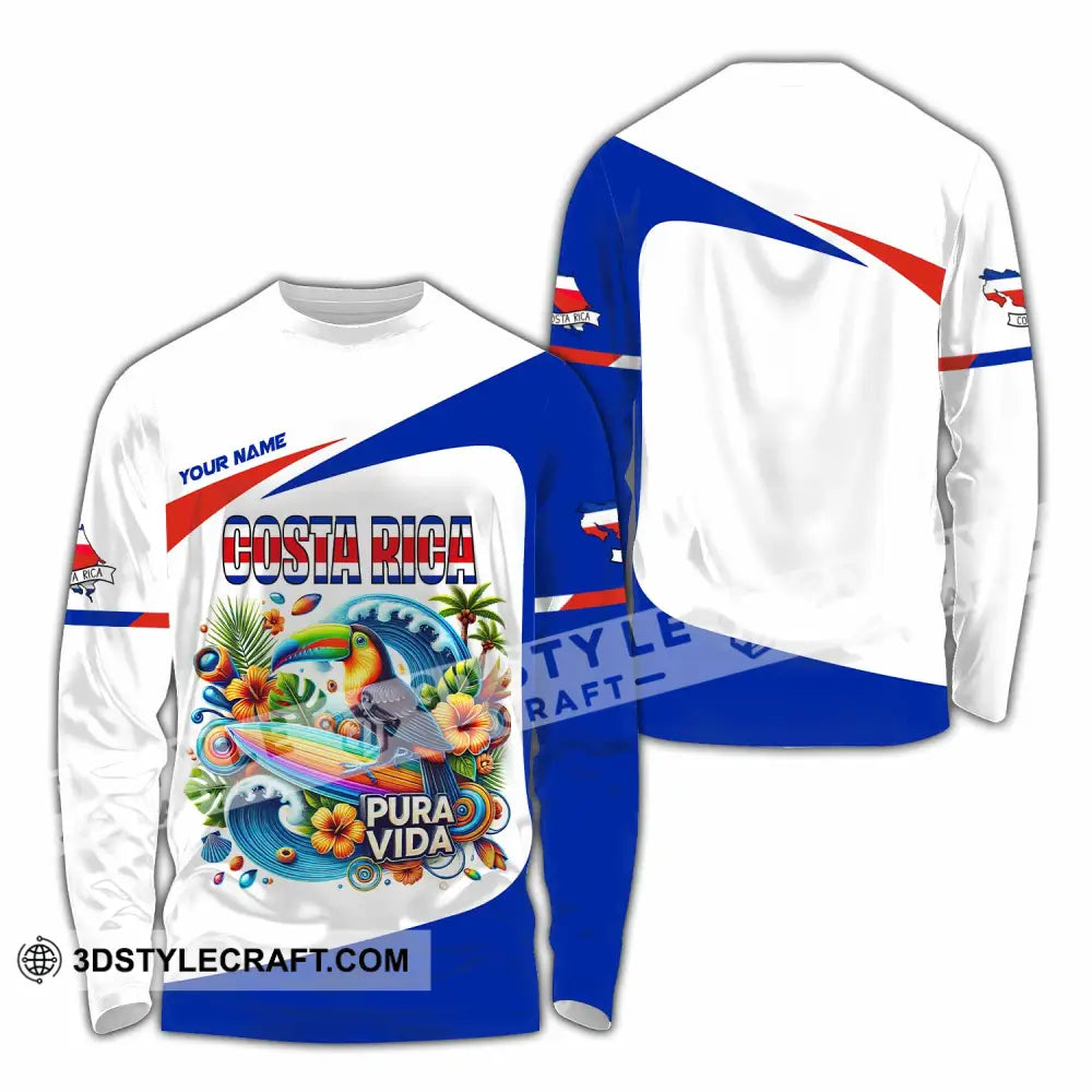 Unisex Shirt - Custom Costa Rica Shirt Long Sleeve Shirt / S T-shirt
