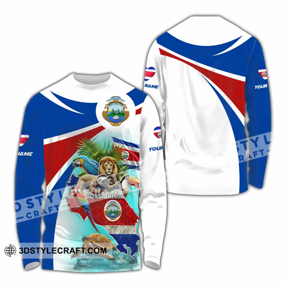 Unisex Shirt - Custom Costa Rica Shirt Long Sleeve Shirt / S T-shirt