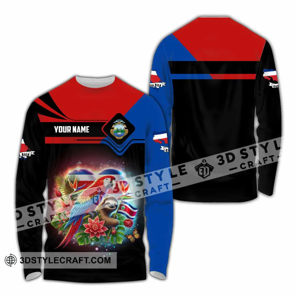 Unisex Shirt - Custom Costa Rica Shirt Long Sleeve Shirt / S T-shirt