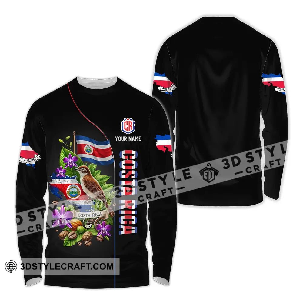 Unisex Shirt - Custom Costa Rica Pura Vida 3D Shirt Long Sleeve Shirt / S T-shirt