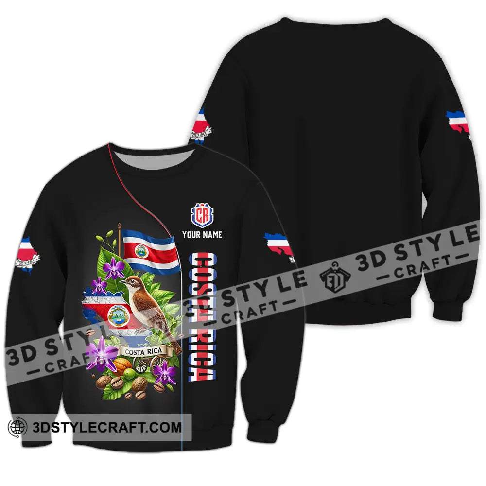 Unisex Shirt - Custom Costa Rica Pura Vida 3D Shirt Long Sleeve / S T-shirt