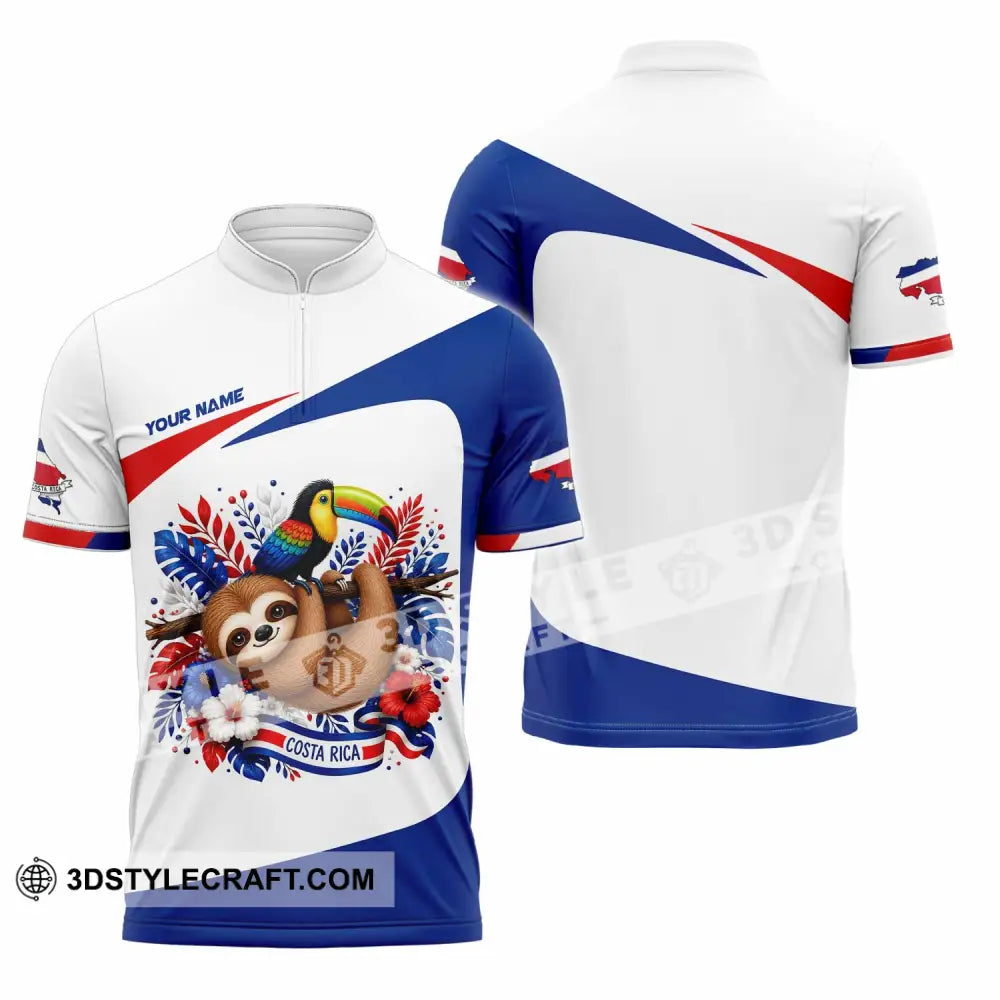 Unisex Shirt - Custom Costa Rica Shirt - Zipper Polo Shirt / S - T-shirt