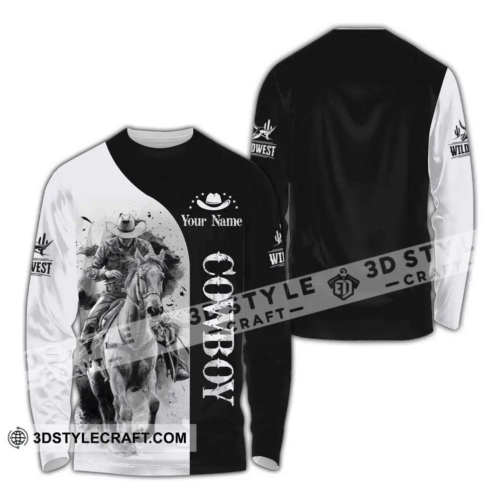 Unisex Shirt - Custom Cowboy 3D Shirt - Long Sleeve Shirt / S - T-shirt