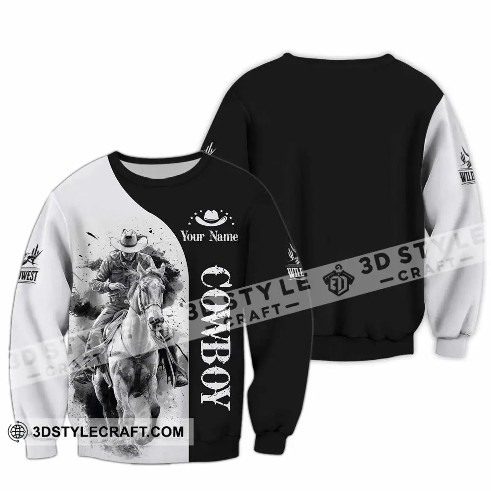 Unisex Shirt - Custom Cowboy 3D Shirt - Long Sleeve / S - T-shirt