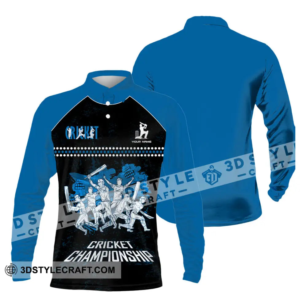 Unisex Shirt Custom Cricket Championship Shirt Long Sleeve Polo / S T shirt