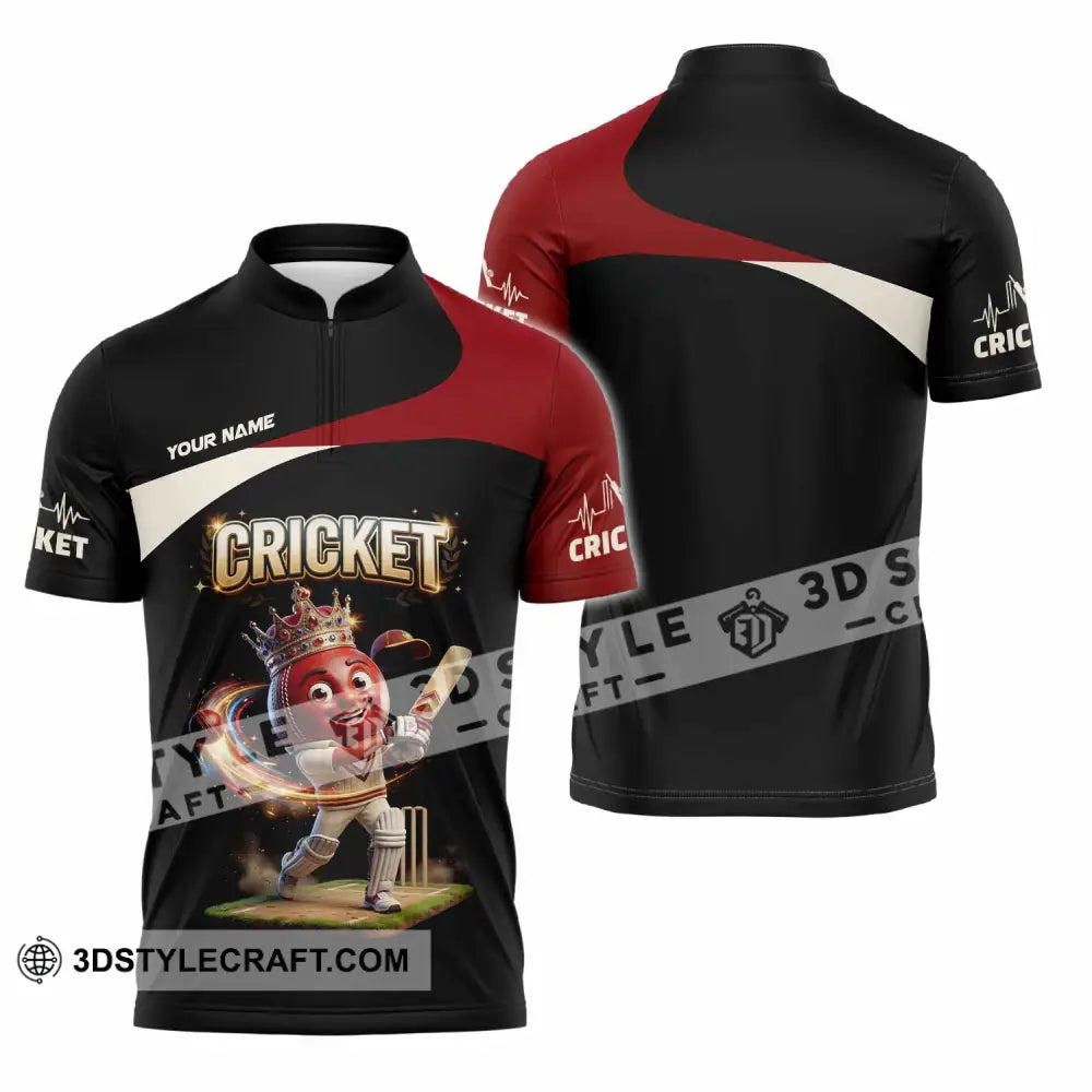 Unisex Shirt - Custom Cricket Shirt - Zipper Polo Shirt / S - T-shirt