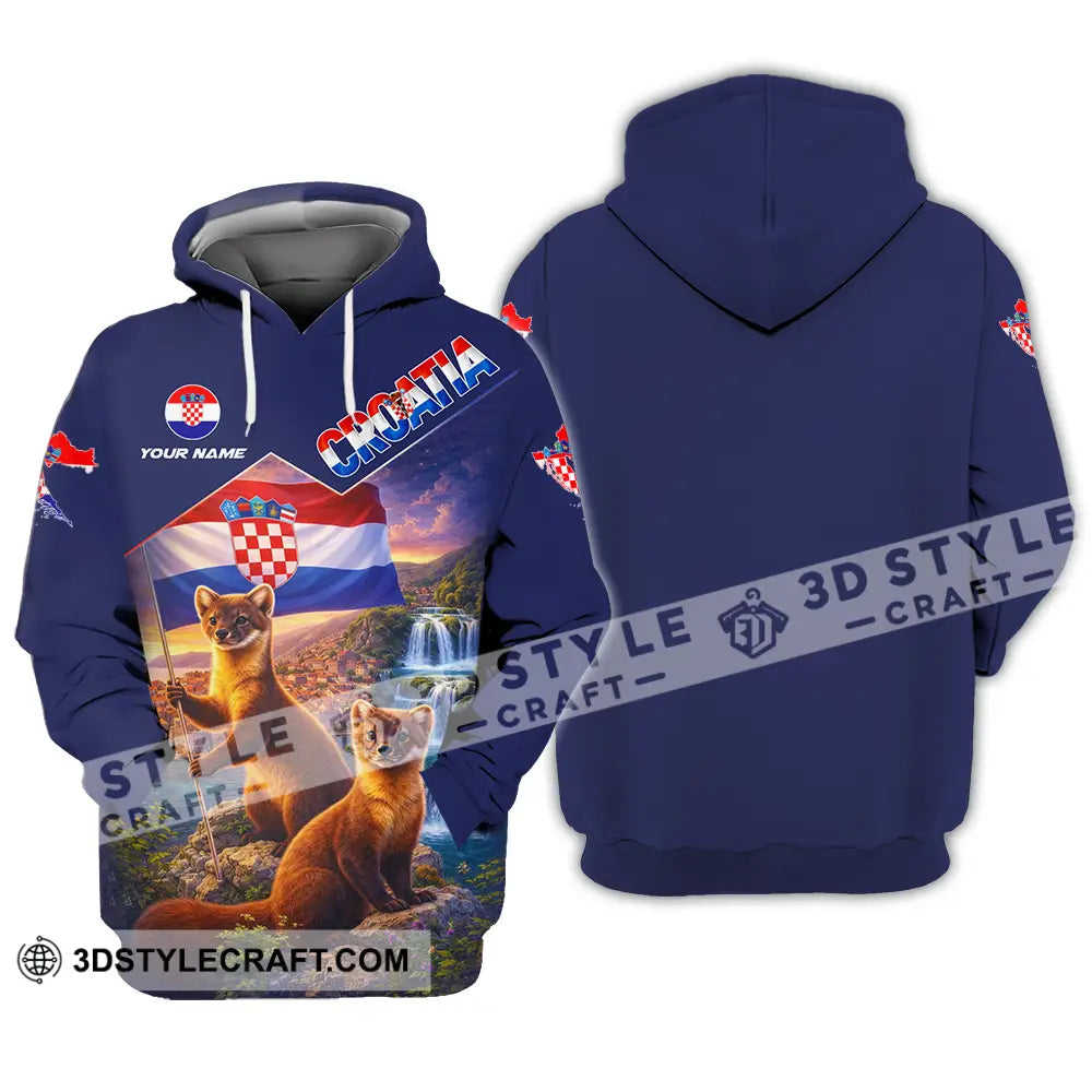 Unisex Shirt - Custom Croatia 3D Shirt Hoodie / S T-shirt