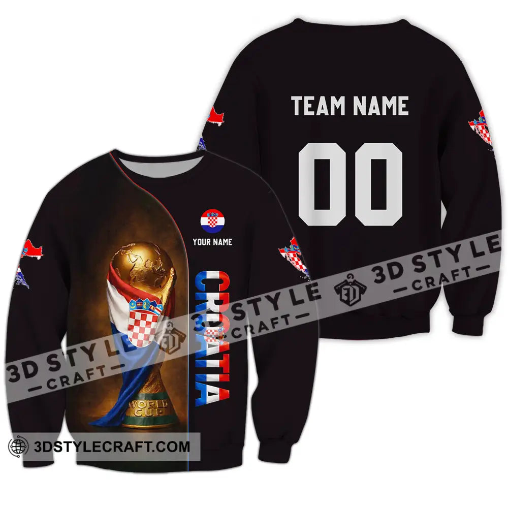 Unisex Shirt - Custom Croatia 3D Shirt Long Sleeve / S T-shirt