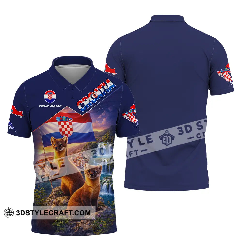 Unisex Shirt - Custom Croatia 3D Shirt Polo Shirt / S T-shirt