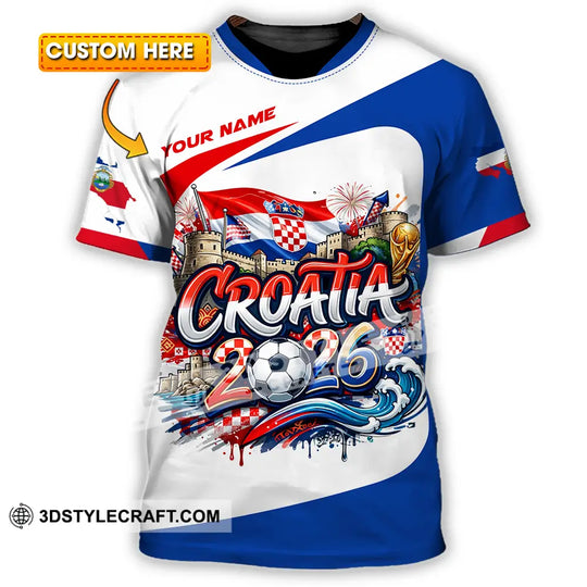 Unisex Shirt - Custom Croatia 3D Shirt style option 1