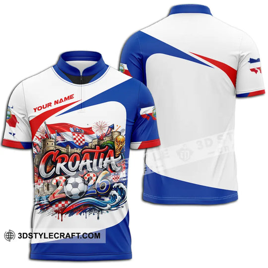 Unisex Shirt - Custom Croatia 3D Shirt style option 3