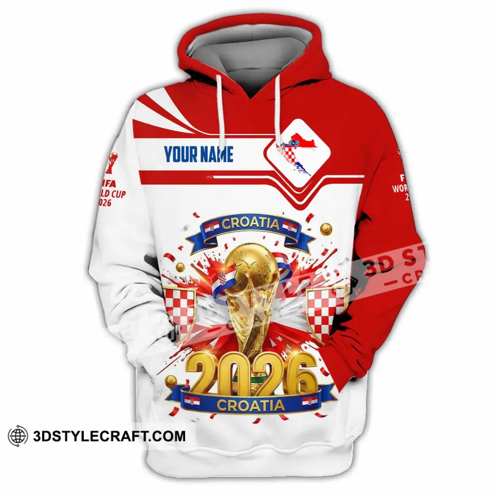 Unisex Shirt - Custom Croatia World Cup 2026 Shirt - Hoodie / S - T-shirt