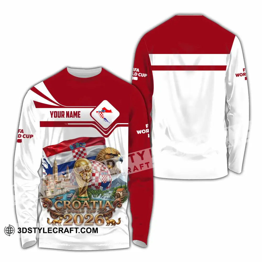 Unisex Shirt - Custom Croatia World Cup 2026 Shirt - Long Sleeve Shirt / S - T-shirt
