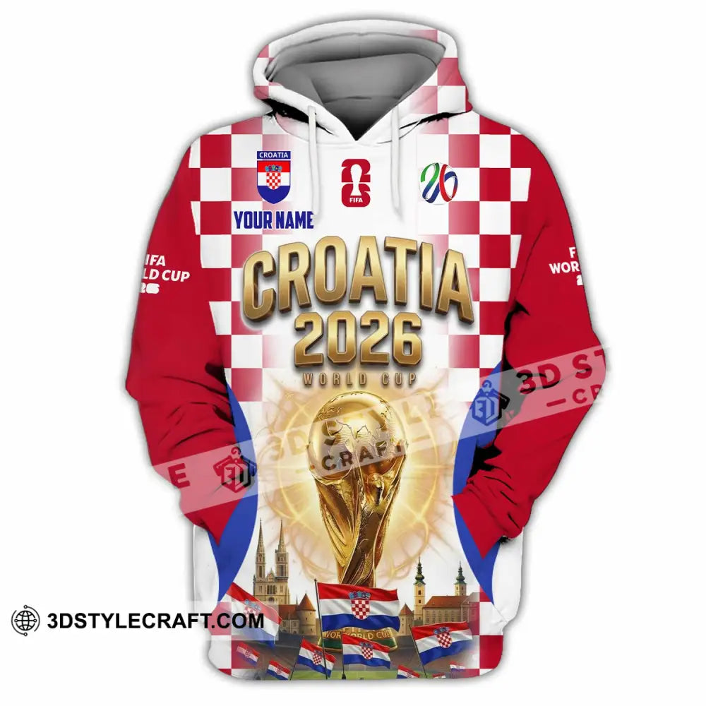 Unisex Shirt - Custom Croatia World Cup 2026 Shirt - Hoodie / S - T-shirt