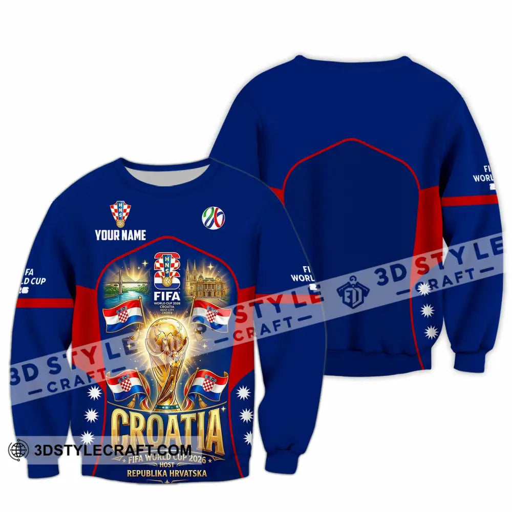 Unisex Shirt - Custom Croatia World Cup 2026 Shirt - Long Sleeve / S - T-shirt