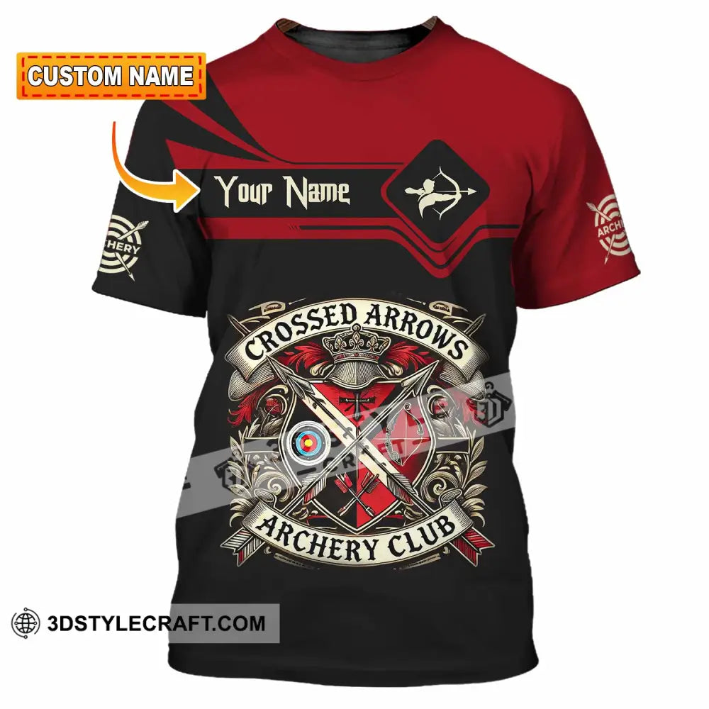 Unisex Shirt Custom Crossed Arrows Archery Club Sport Shirt T shirt