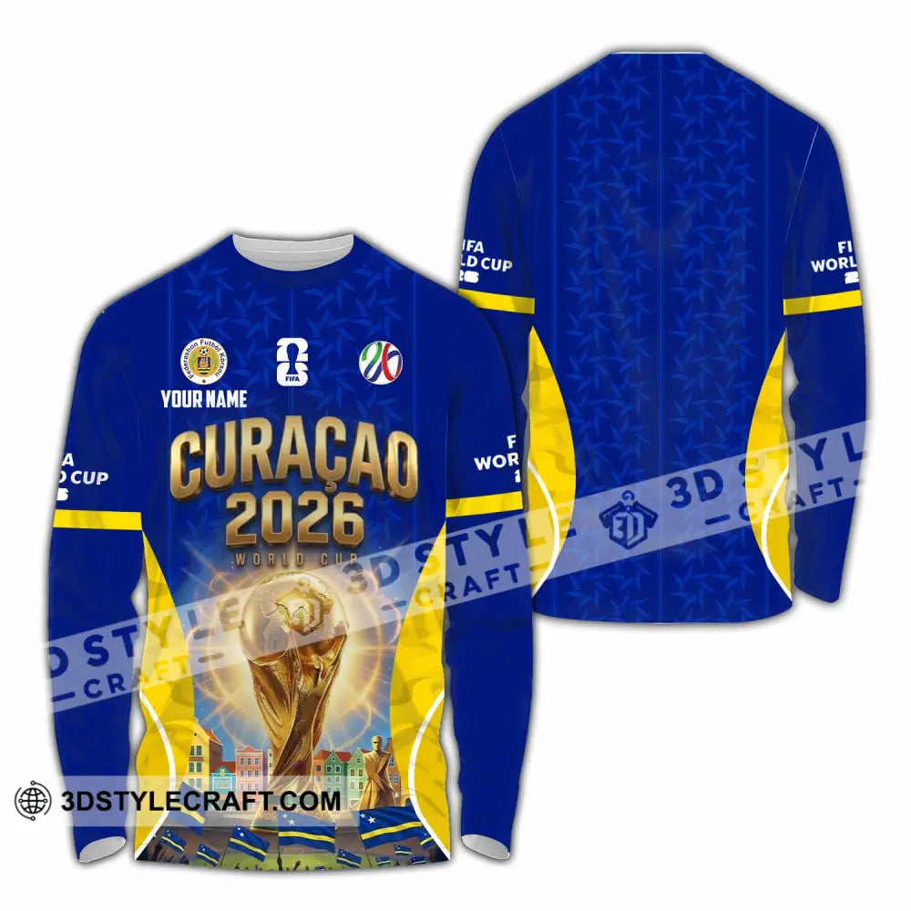 Unisex Shirt - Custom Curacao World Cup 2026 Shirt - Long Sleeve Shirt / S - T-shirt