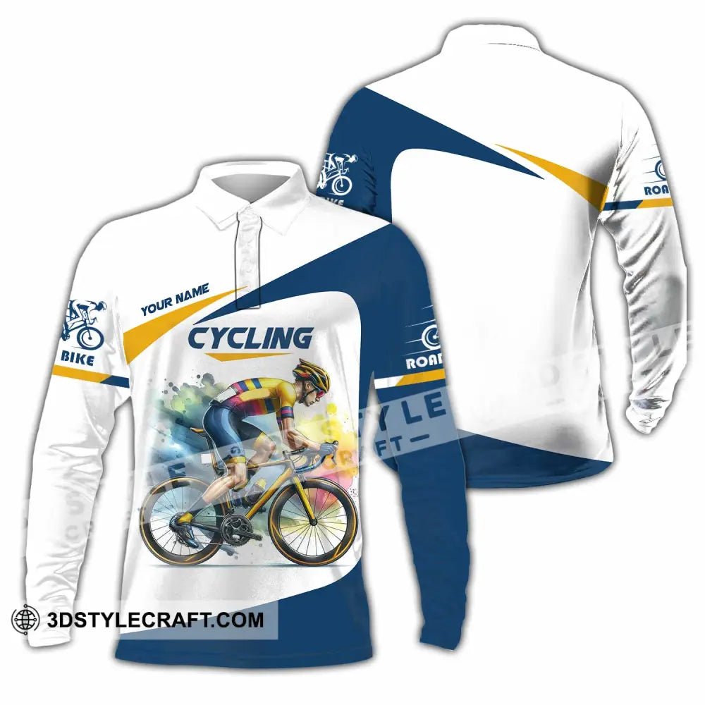 Unisex Shirt - Custom Cycling Lover Shirt Long Sleeve Polo / S T-shirt