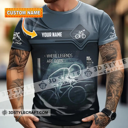 Unisex Shirt - Custom Cycling Where Legends Are Born Shirt T-shirt