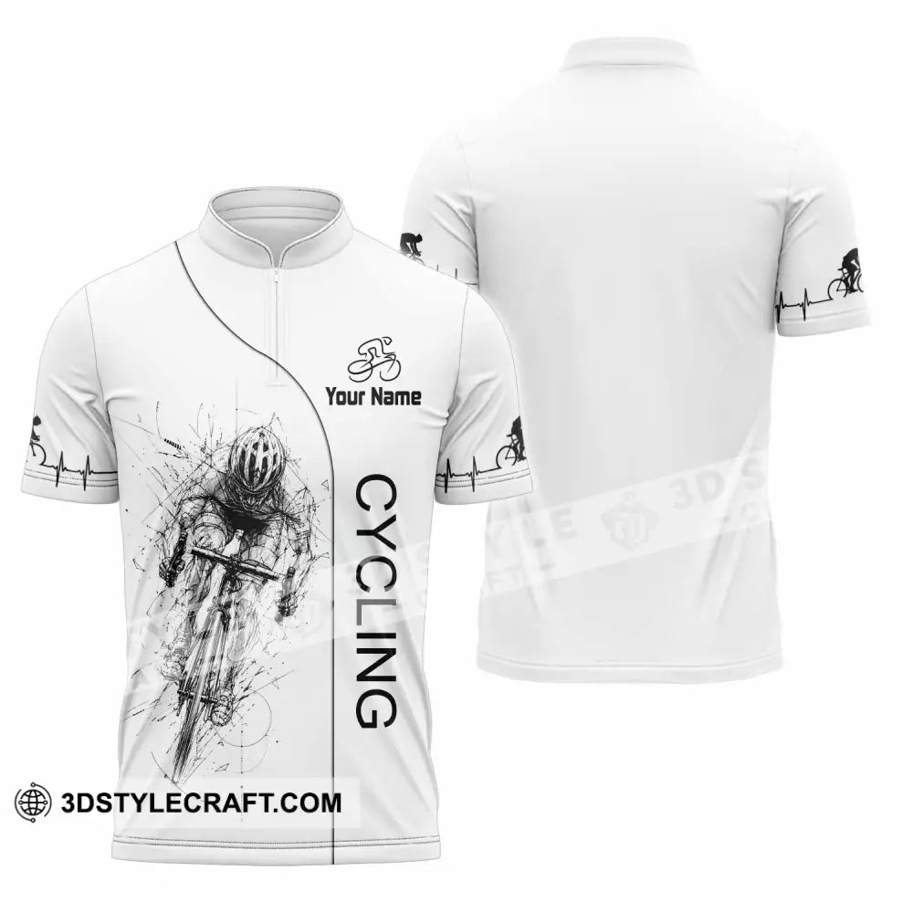 Unisex Shirt - Custom Cycling Shirt - Zipper Polo Shirt / S - T-shirt