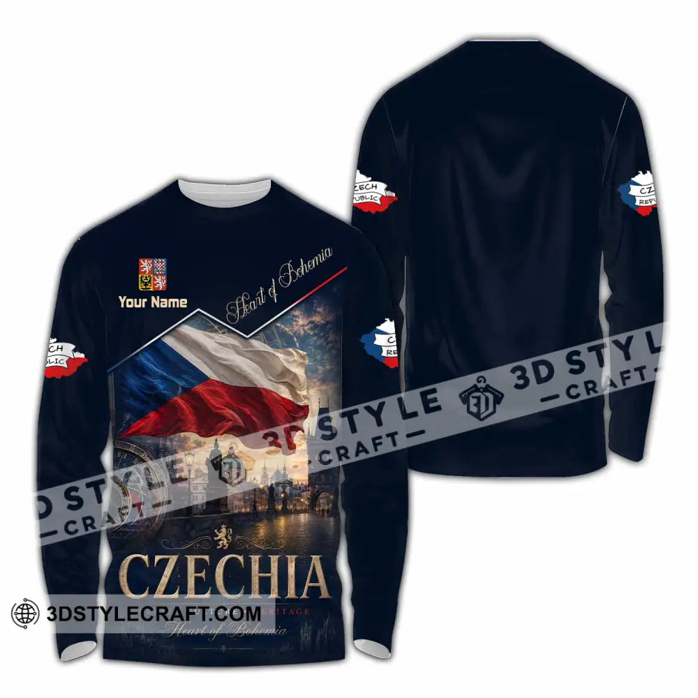 Unisex Shirt - Custom Czechia Shirt - Long Sleeve Shirt / S - T-shirt