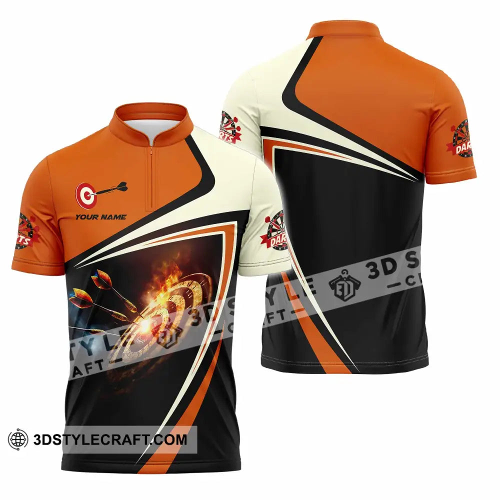 Unisex Shirt - Custom Dart Lover Sport Shirt Zipper Polo Shirt / S T-shirt
