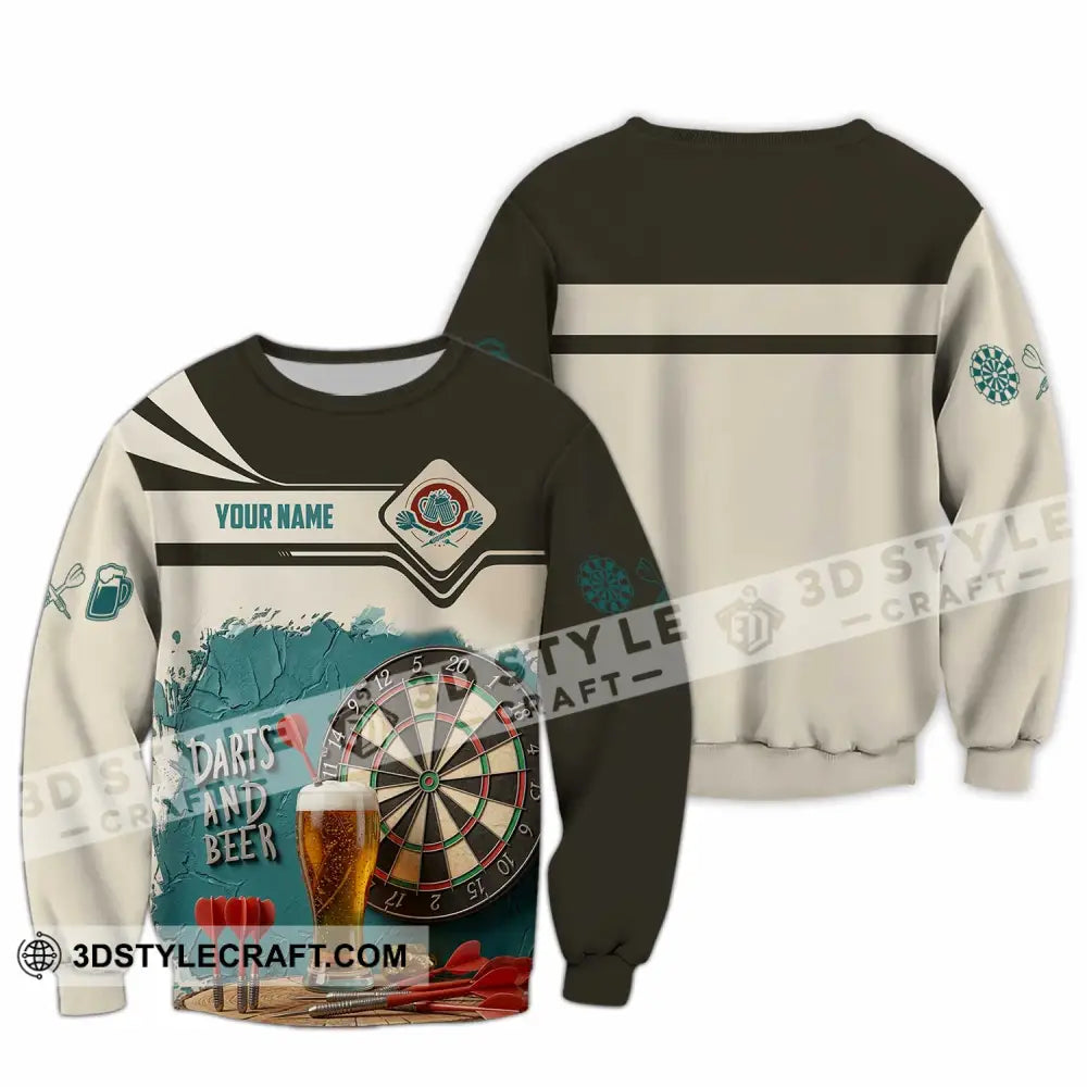Unisex Shirt - Custom Darts And Beer 3D Shirt Long Sleeve / S T-shirt