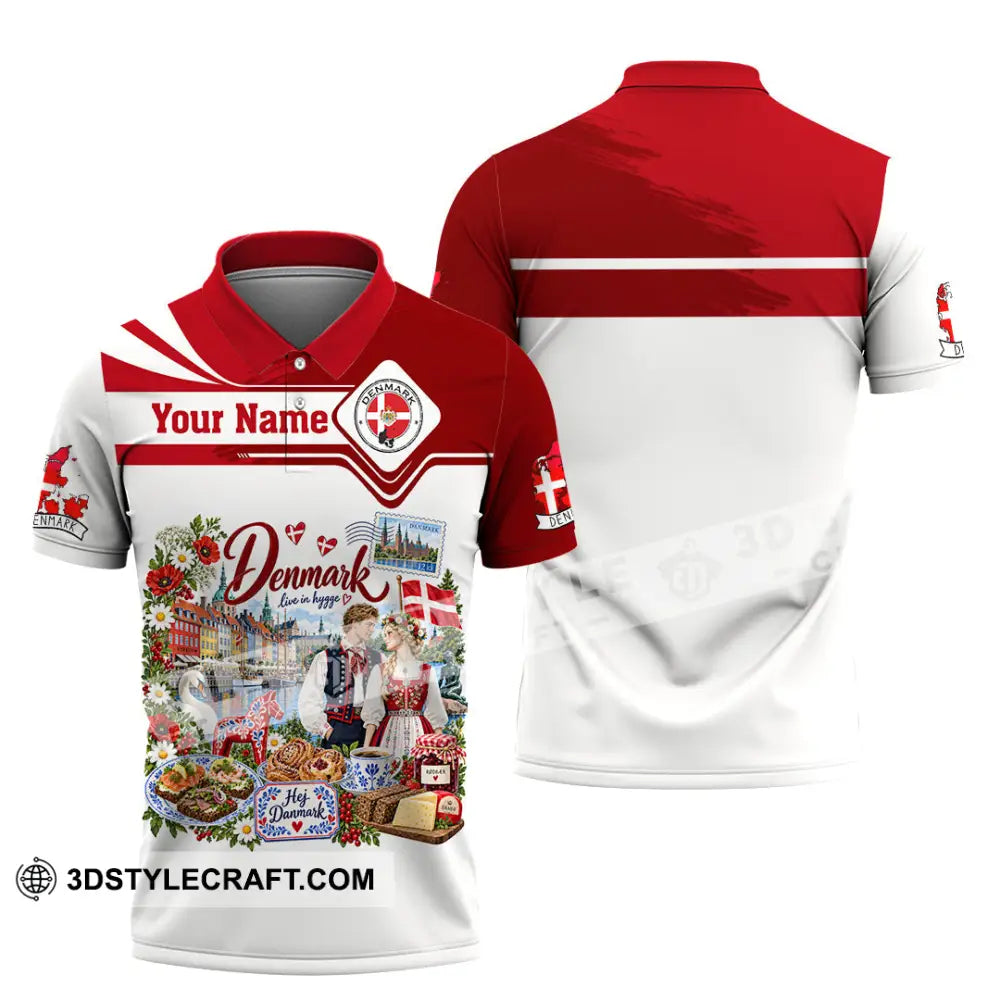 Unisex Shirt - Custom Denmark Shirt - Polo Shirt / S - T-shirt
