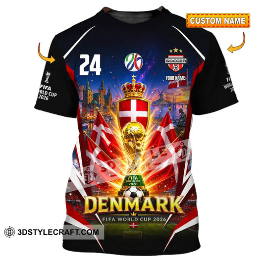 Unisex Shirt - Custom Denmark World Cup 2026 Shirt - T-shirt