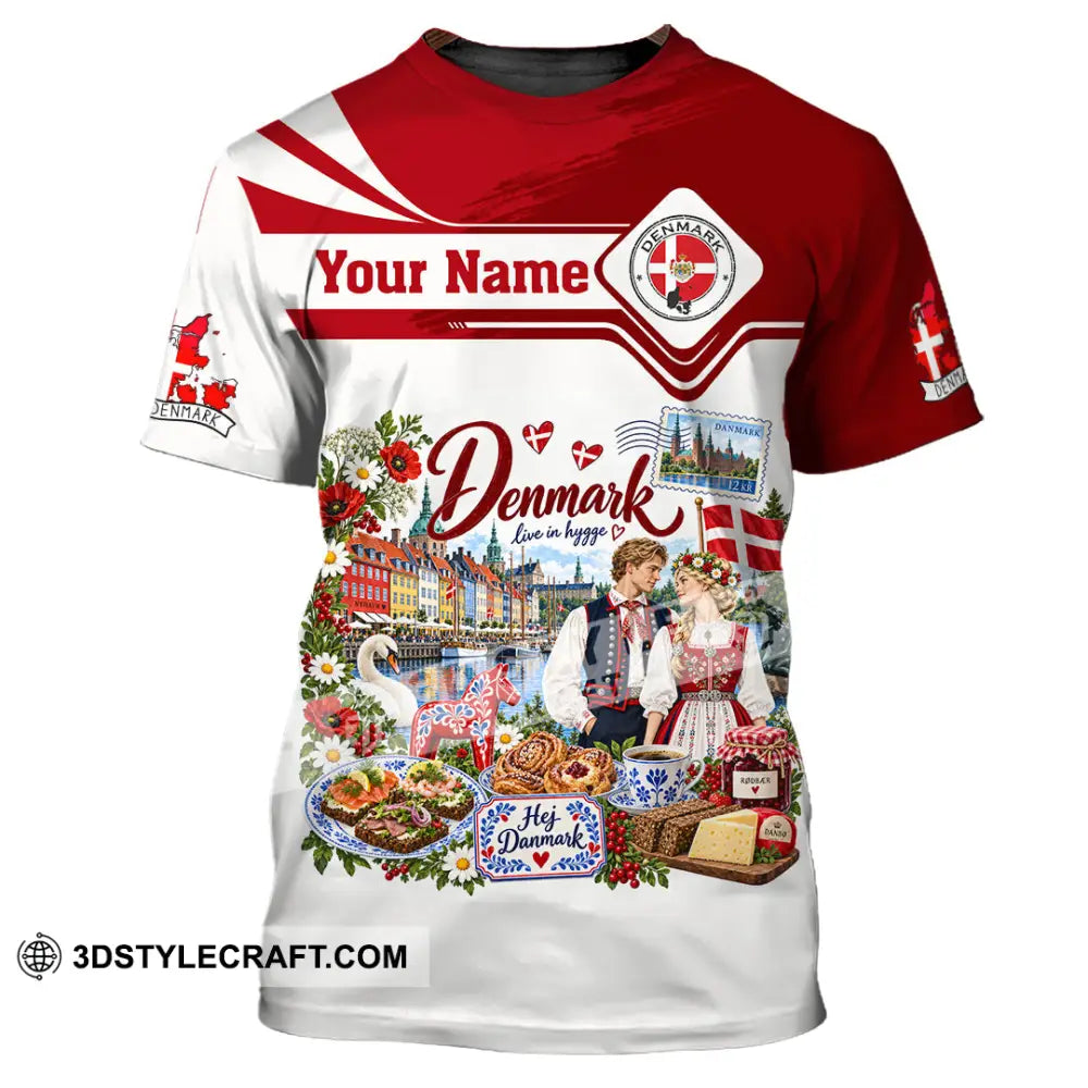 Unisex Shirt - Custom Denmark Shirt - T-Shirt / S - T-shirt