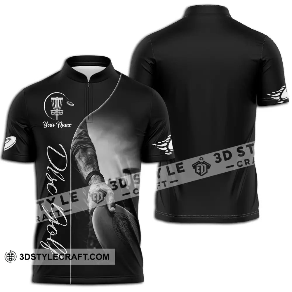 Unisex Shirt - Custom Disc Golf 3D Shirt - Zipper Polo Shirt / S - T-shirt