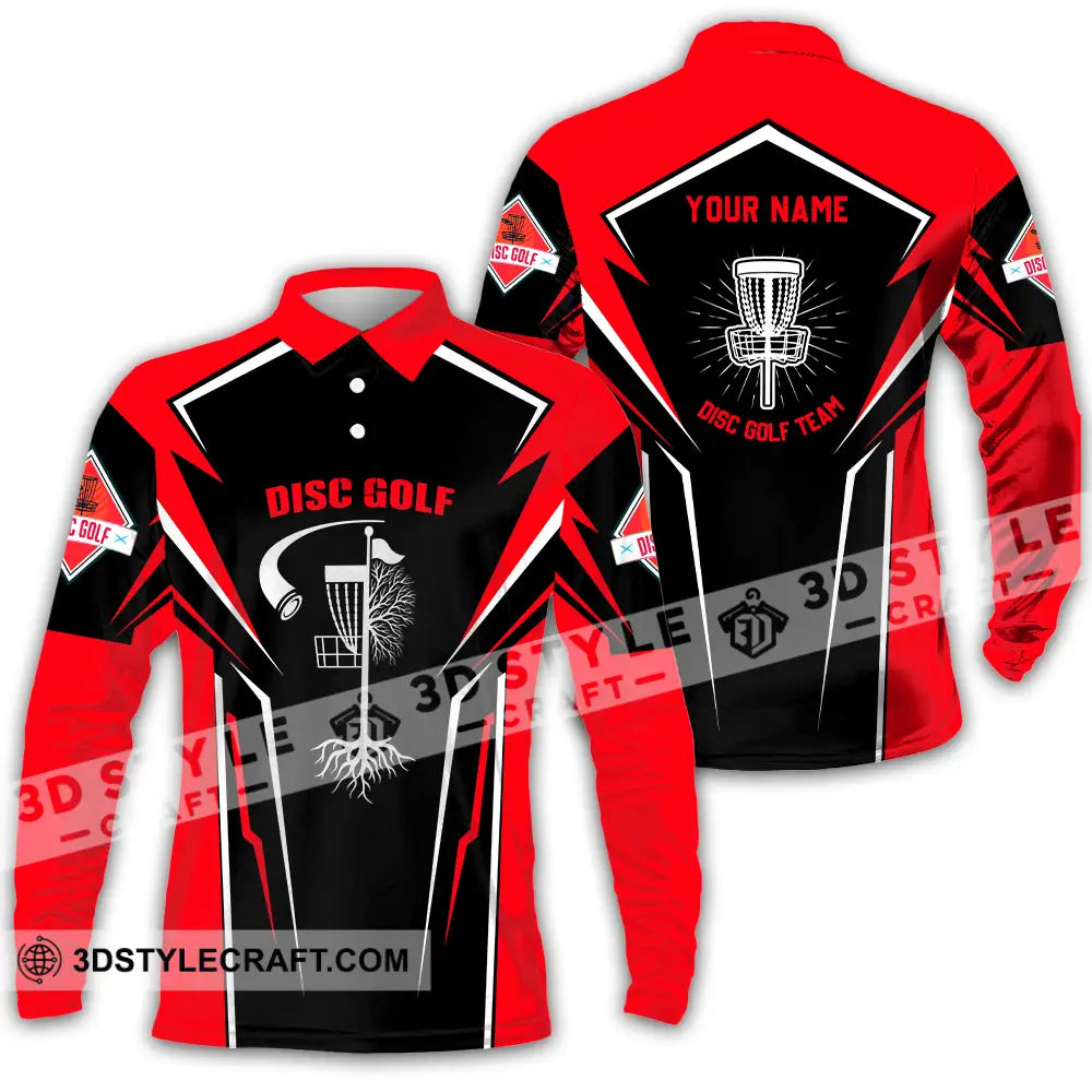 Unisex Shirt Custom Disc Golf Player Shirt Long Sleeve Polo / S T shirt